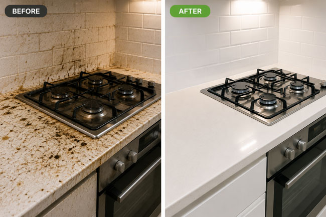 Kitchen before & after